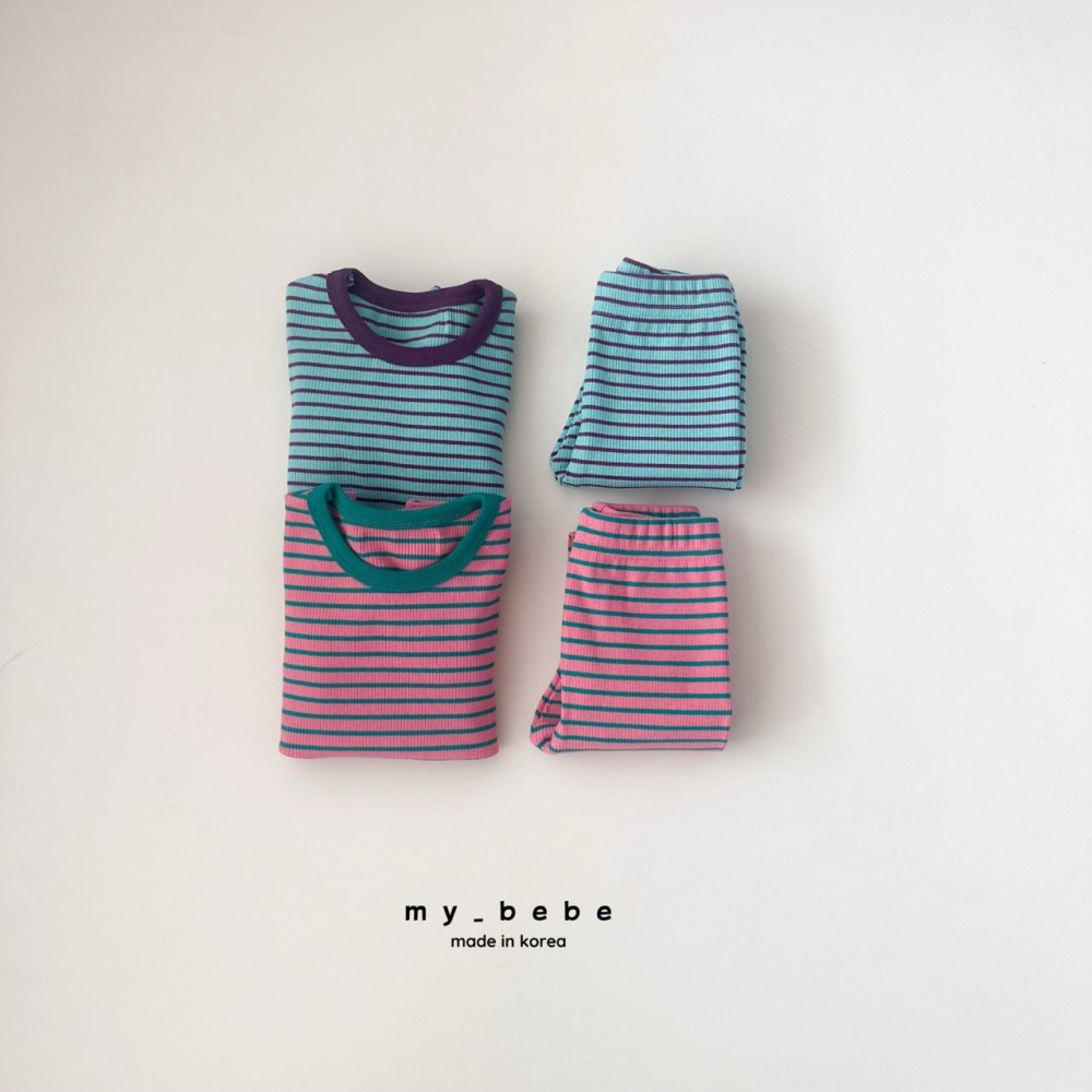 Mybebe 套裝 上下 마이베베 단가라골지실내복-細節圖10