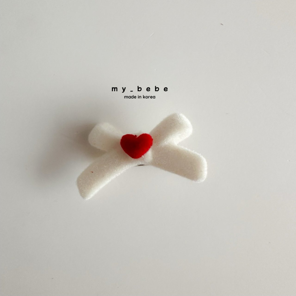Mybebe 髮飾 마이베베 미니리본하트핀-細節圖7
