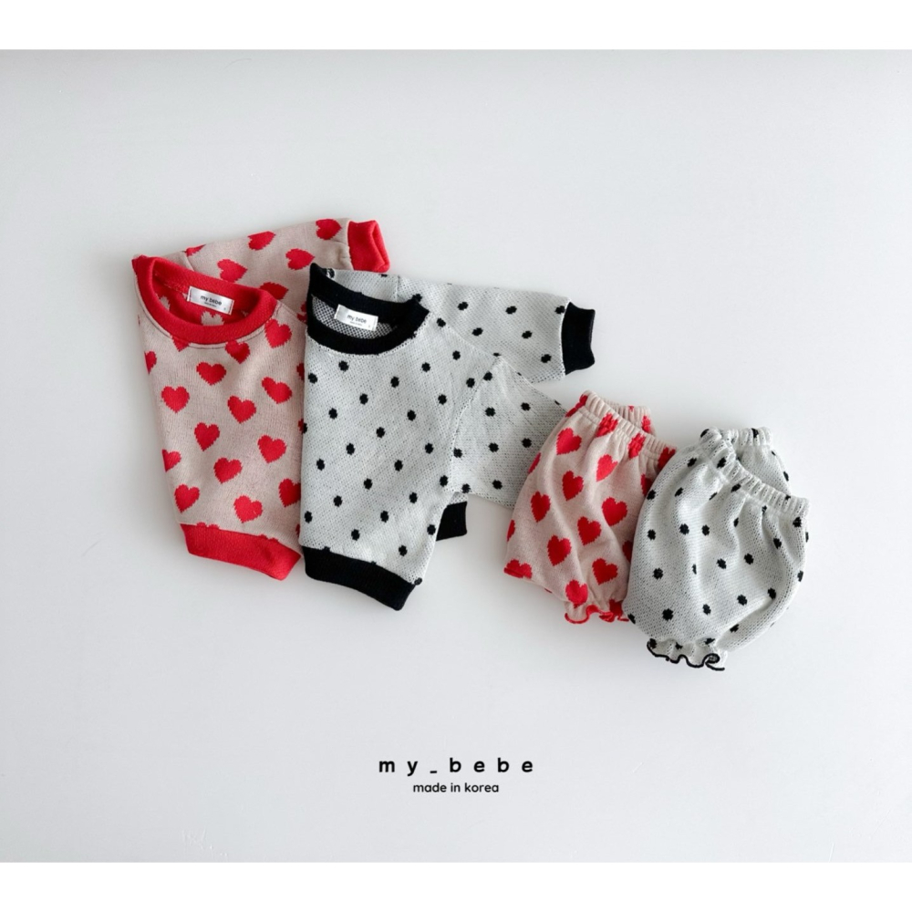 Mybebe 套裝 上衣+屁屁褲 마이베베 쟈가드블루머세트-細節圖4