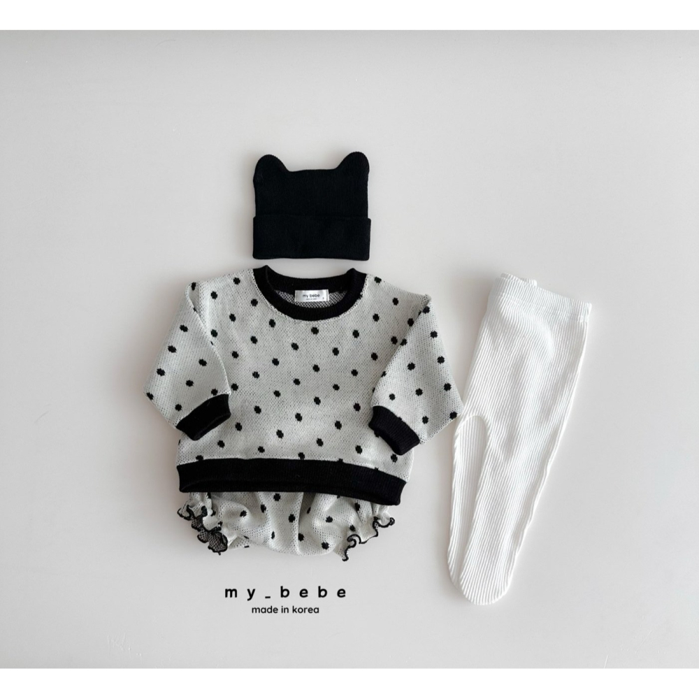 Mybebe 套裝 上衣+屁屁褲 마이베베 쟈가드블루머세트-細節圖10