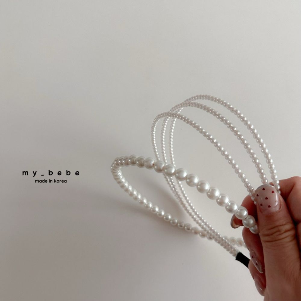 Mybebe 髮箍 마이베베 진주헤어밴드-細節圖3