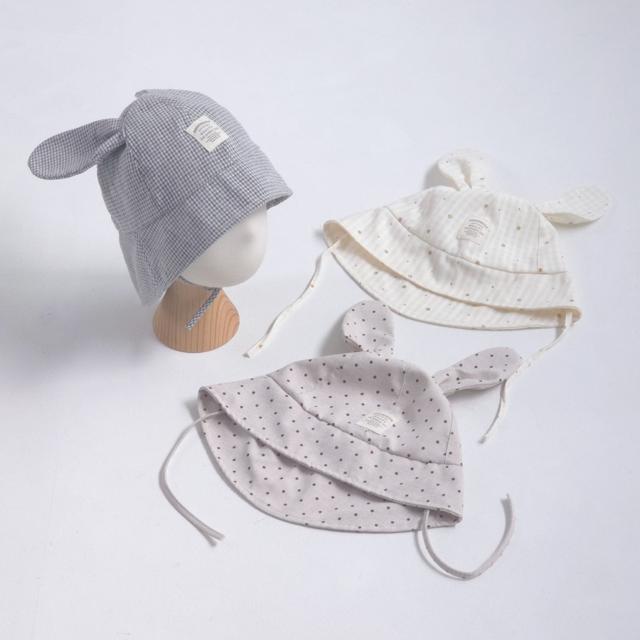 LittleHat 帽子 작은모자 도트래빗썸머버킷햇-細節圖4