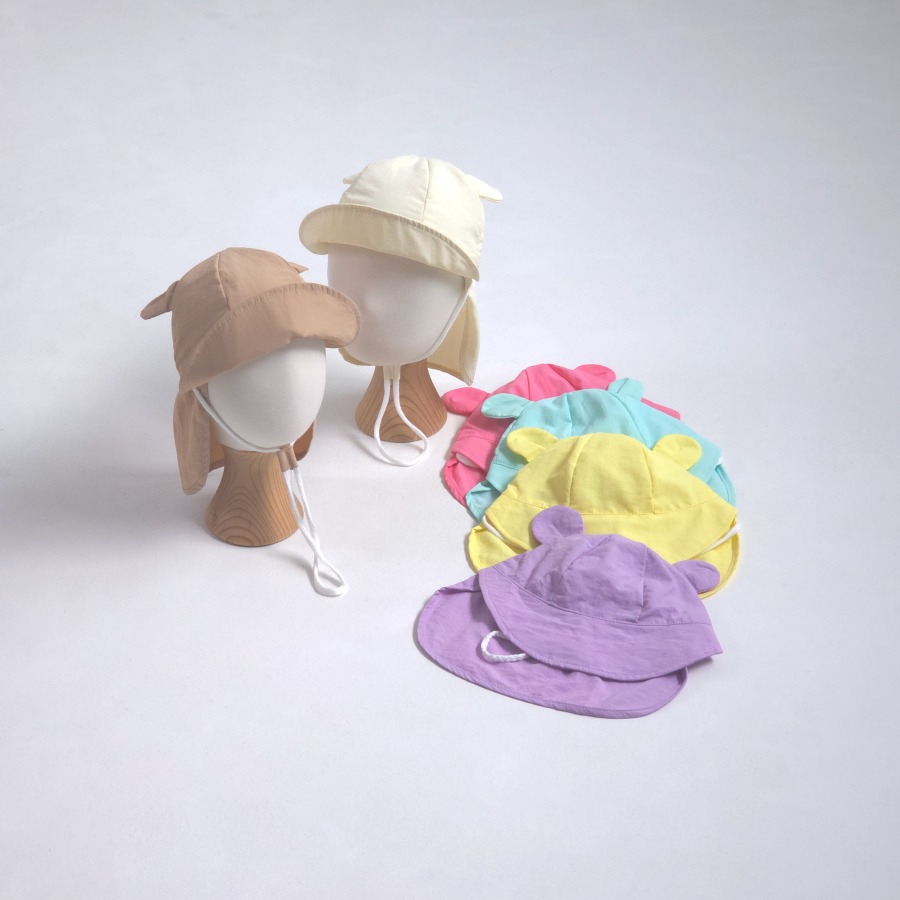 LittleHat 帽子 작은모자 베이비썸머귀달이플랩캡-細節圖7