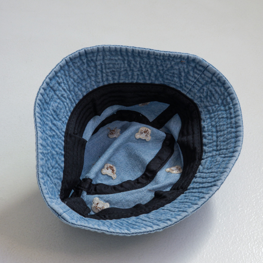 LittleHat 帽子 작은모자 청베어패턴버킷햇-細節圖6