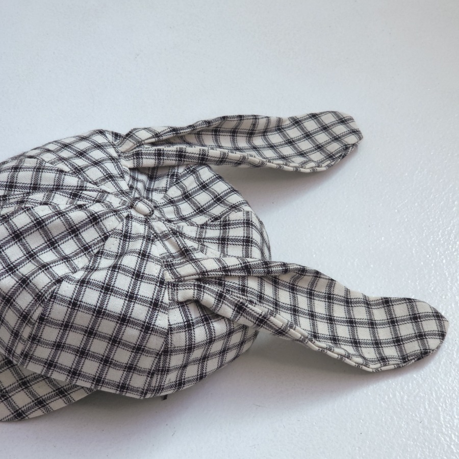 LittleHat 帽子 작은모자 체크래빗팔각모-細節圖7