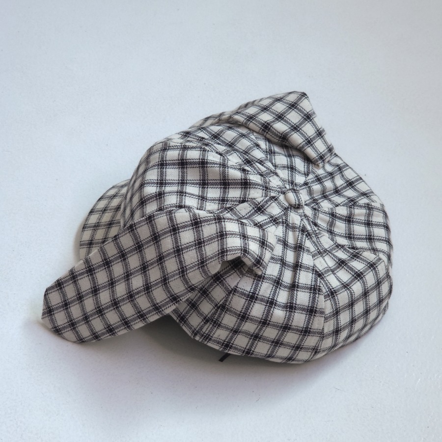 LittleHat 帽子 작은모자 체크래빗팔각모-細節圖8