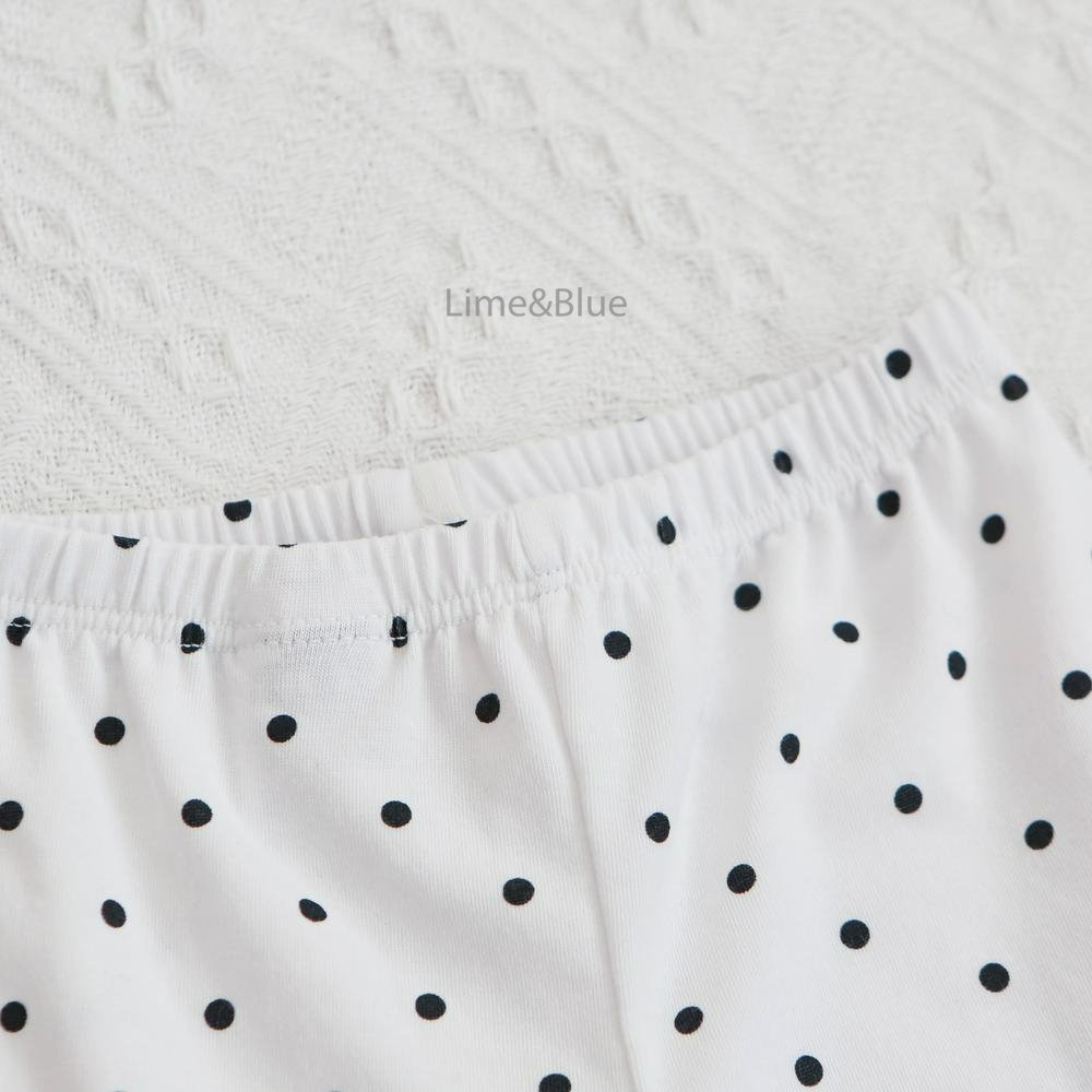 Lime&Blue 套裝 上下 라인앤블루 썸머셀럽도트반팔상하세트-細節圖8