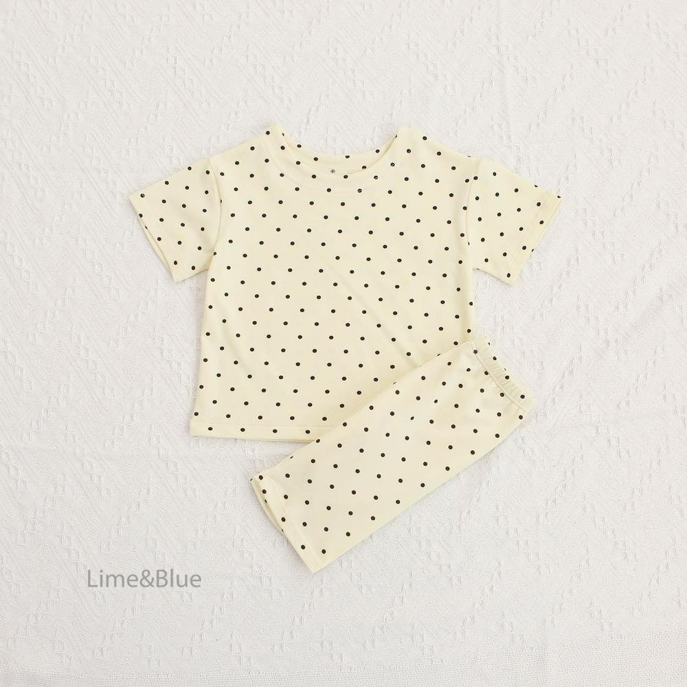 Lime&Blue 套裝 上下 라인앤블루 썸머셀럽도트반팔상하세트-規格圖10