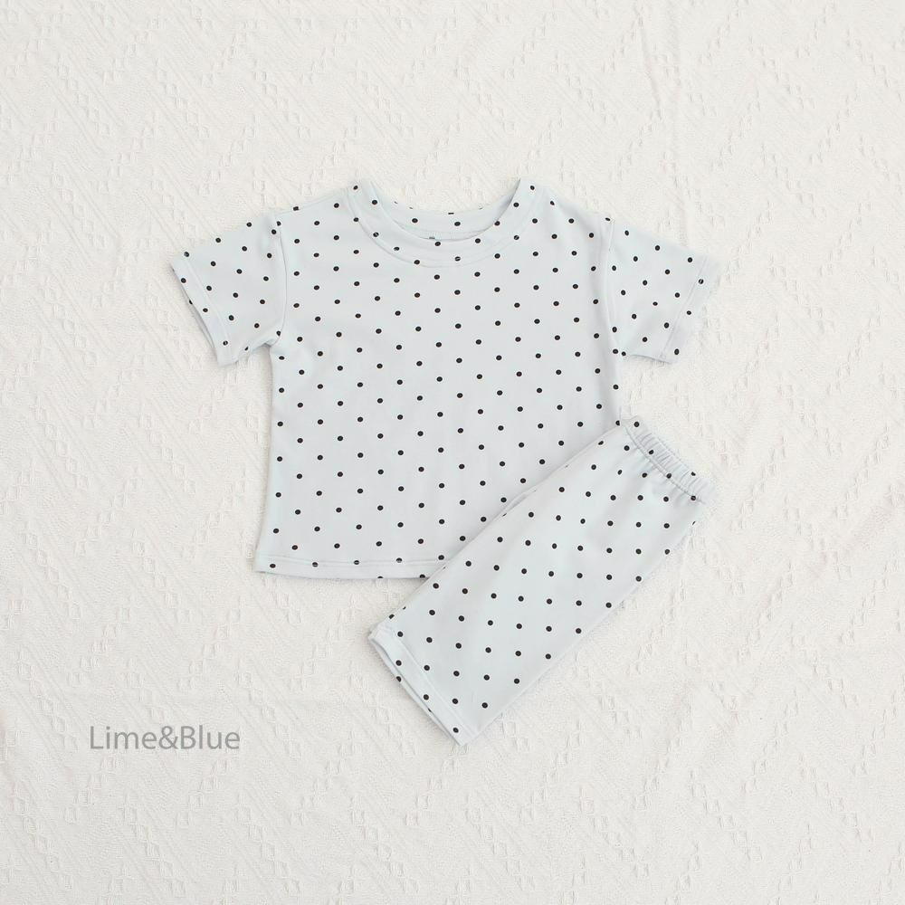 Lime&Blue 套裝 上下 라인앤블루 썸머셀럽도트반팔상하세트-規格圖10