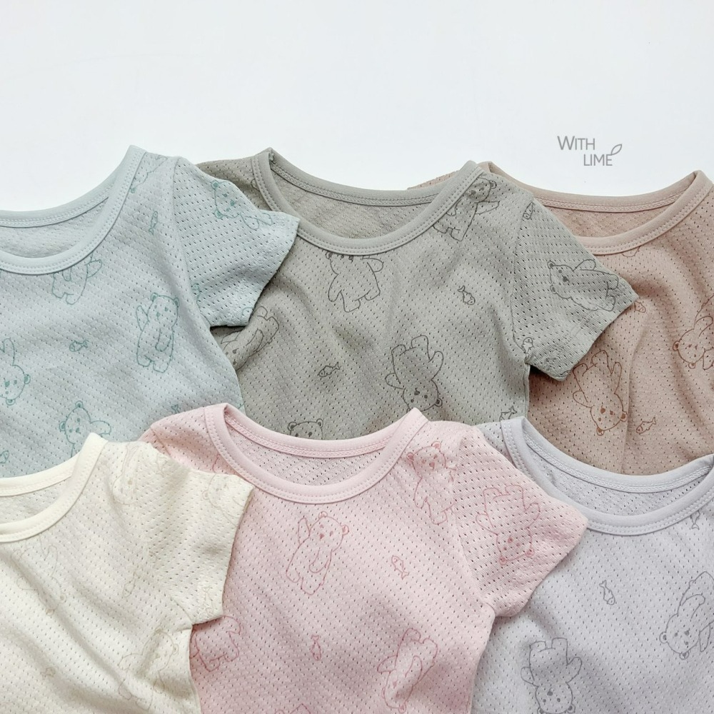 Lime&Blue 套裝 上下 라인앤블루 피쉬베어실내복(반팔)-細節圖5