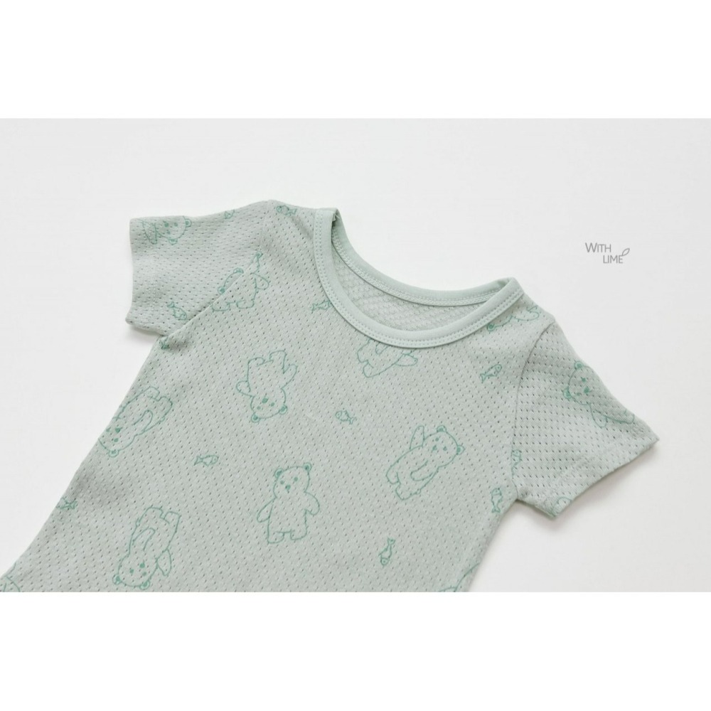 Lime&Blue 套裝 上下 라인앤블루 피쉬베어실내복(반팔)-細節圖8