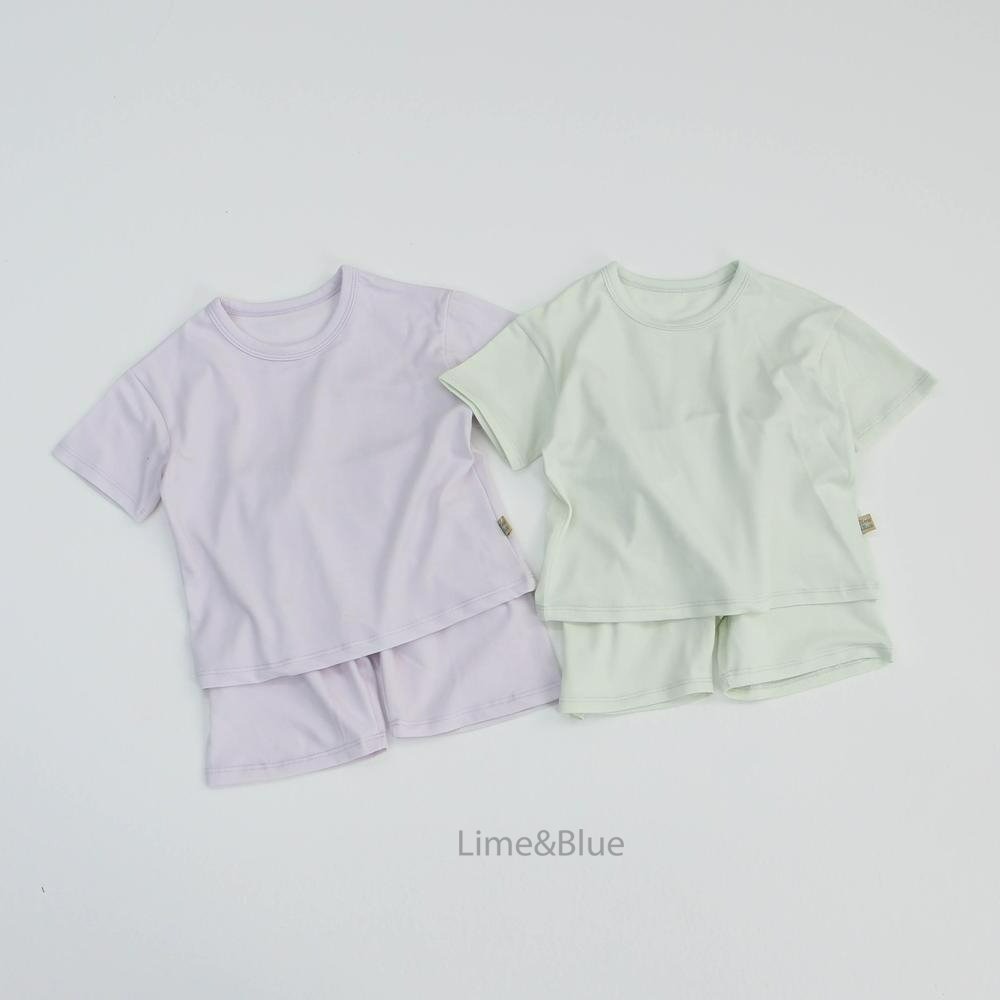 Lime&Blue 套裝 上下 라인앤블루 썸머패피상하세트-細節圖2