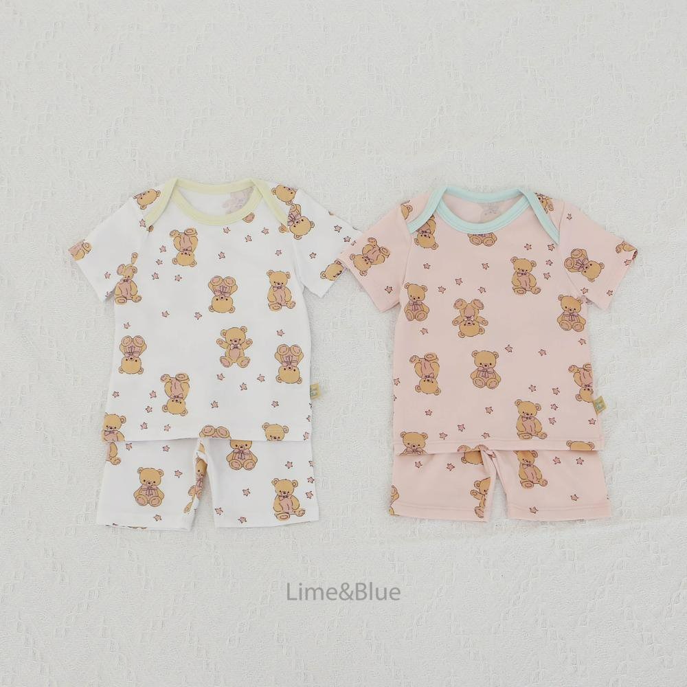 Lime&Blue 套裝 上下 (bebe) 라인앤블루 별곰돌이베이비세트-細節圖2