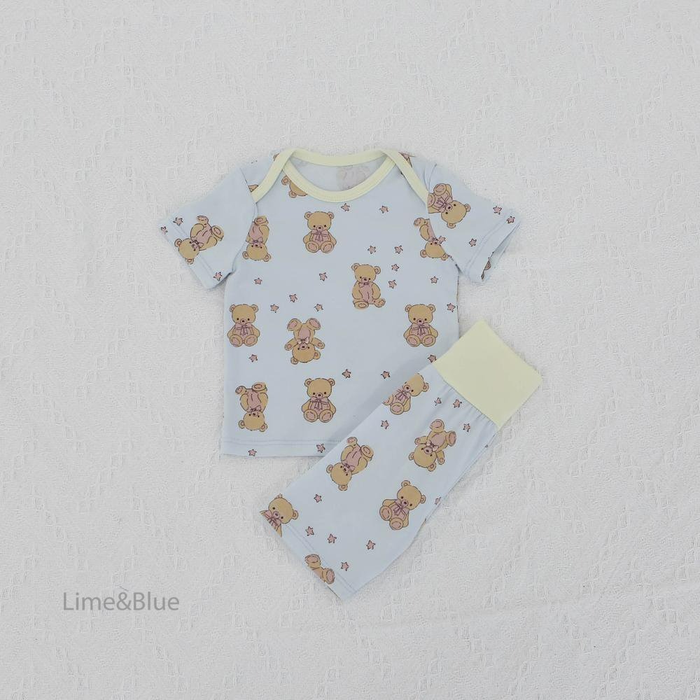 Lime&Blue 套裝 上下 (bebe) 라인앤블루 별곰돌이베이비세트-規格圖8