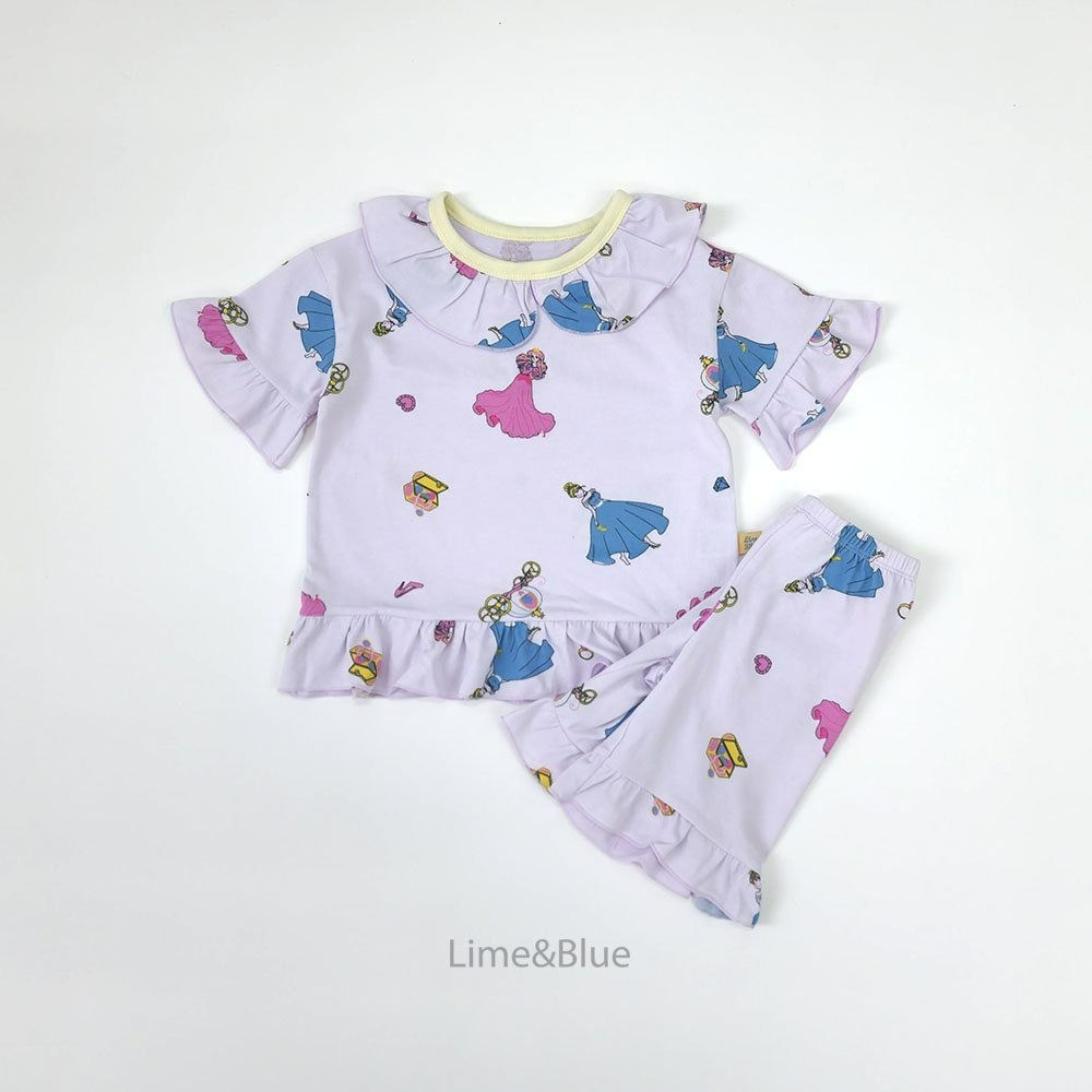 Lime&Blue 套裝 上下 라인앤블루 러브프린세스반팔상하세트-規格圖8