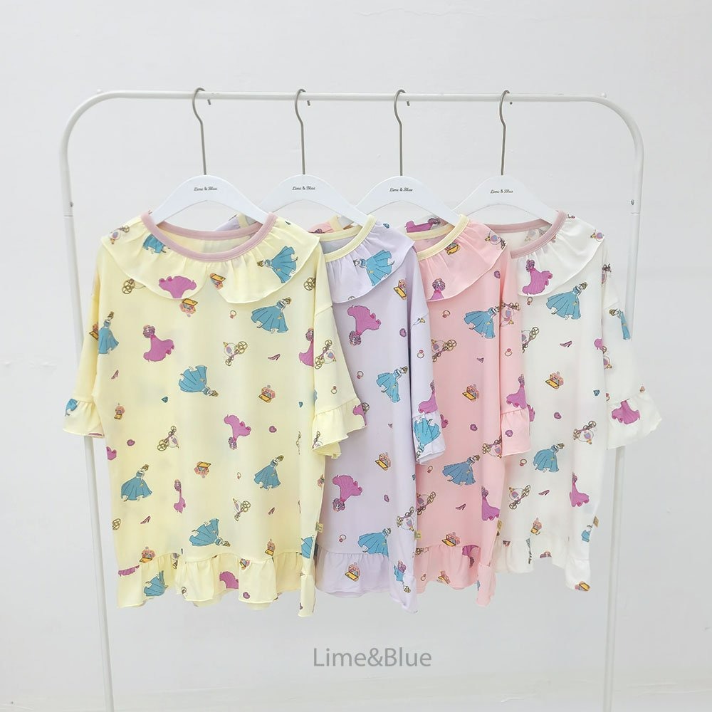 Lime&Blue 套裝 上下 (成人) 라인앤블루 러브프린세스반팔상하세트(성인)-細節圖2