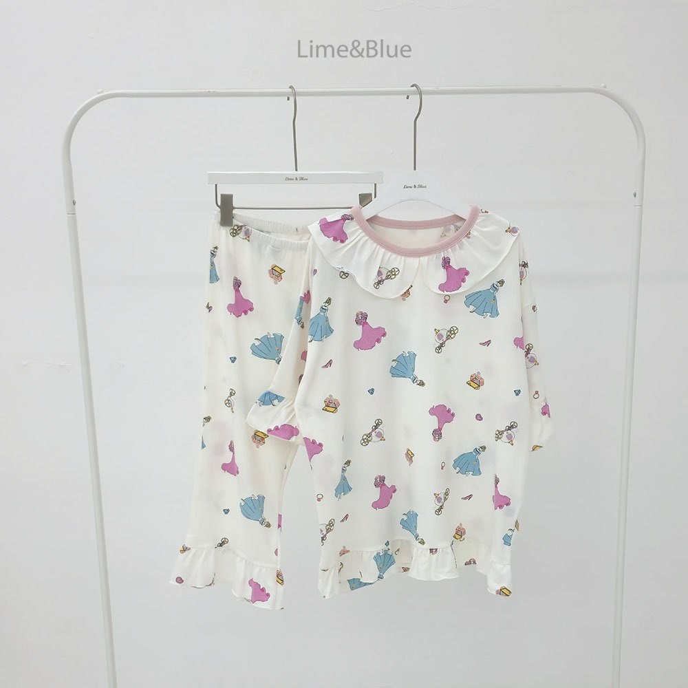 Lime&Blue 套裝 上下 (成人) 라인앤블루 러브프린세스반팔상하세트(성인)-規格圖7