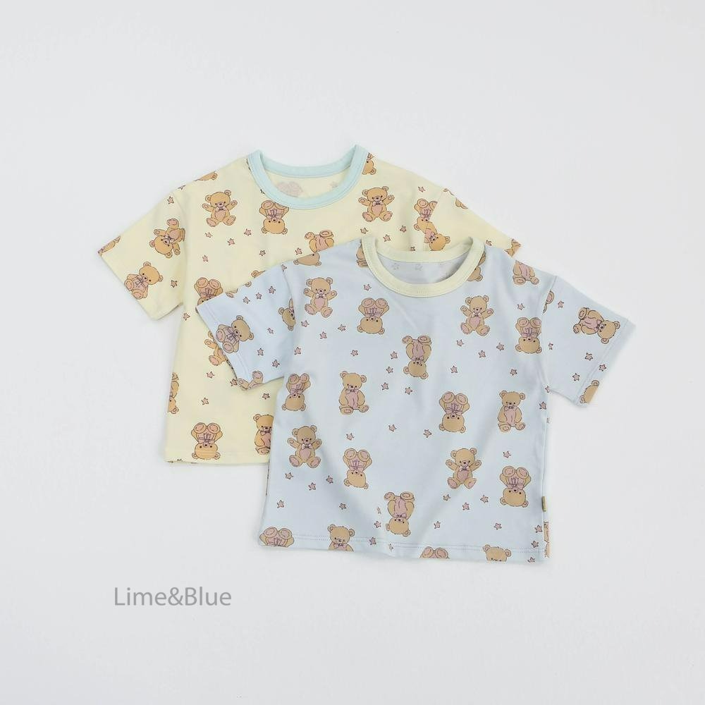 Lime&Blue 套裝 上下 라인앤블루 별곰돌이상하세트-細節圖3