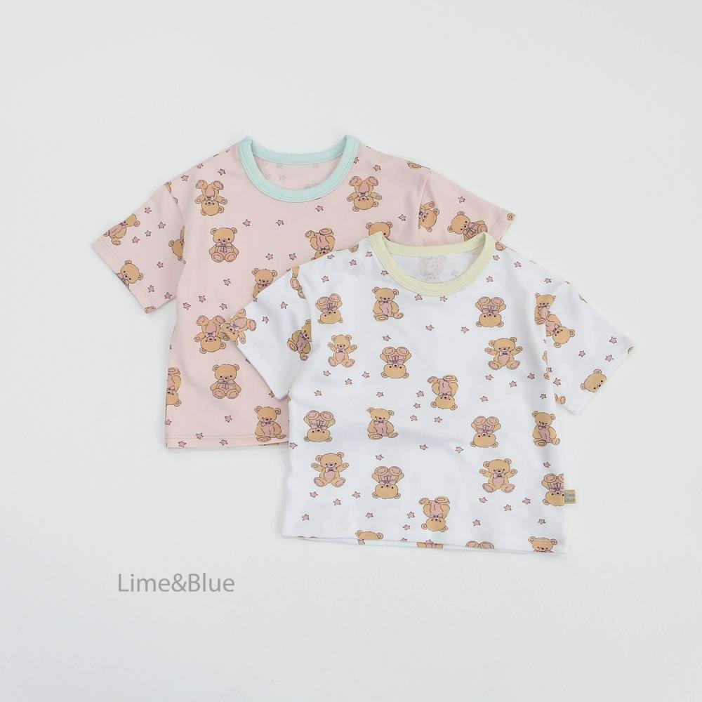 Lime&Blue 套裝 上下 라인앤블루 별곰돌이상하세트-細節圖4