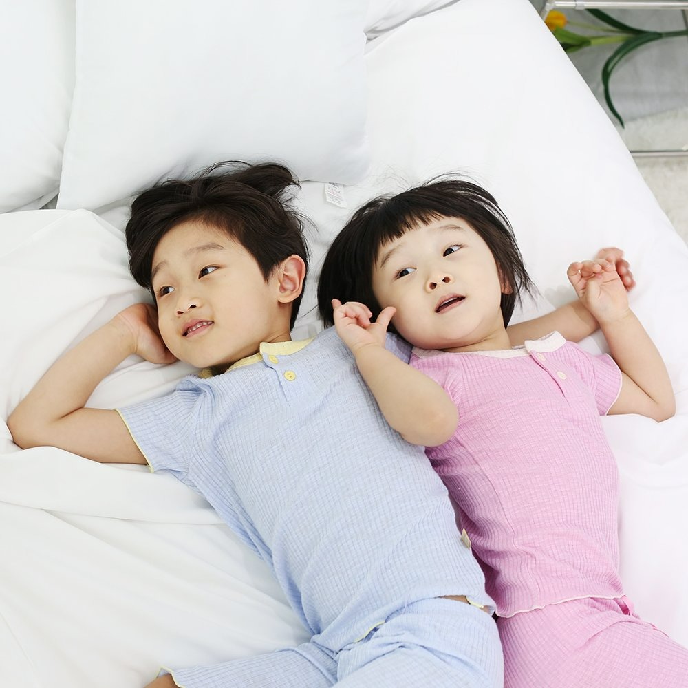 Lime&Blue 套裝 上下 라인앤블루 마쉬멜로반팔실내복-細節圖2