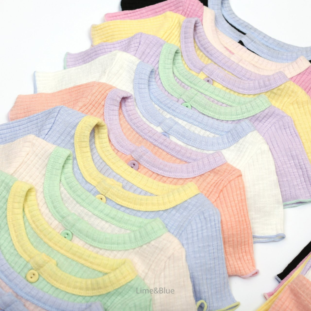 Lime&Blue 套裝 上下 라인앤블루 마쉬멜로반팔실내복-細節圖7