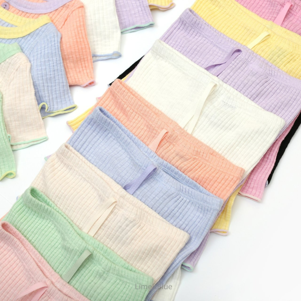 Lime&Blue 套裝 上下 라인앤블루 마쉬멜로반팔실내복-細節圖8