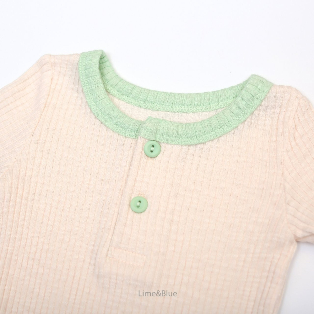 Lime&Blue 套裝 上下 라인앤블루 마쉬멜로반팔실내복-細節圖9