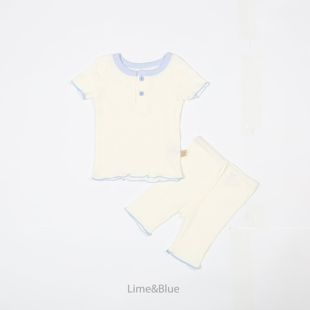 Lime&Blue 套裝 上下 라인앤블루 마쉬멜로반팔실내복-規格圖10