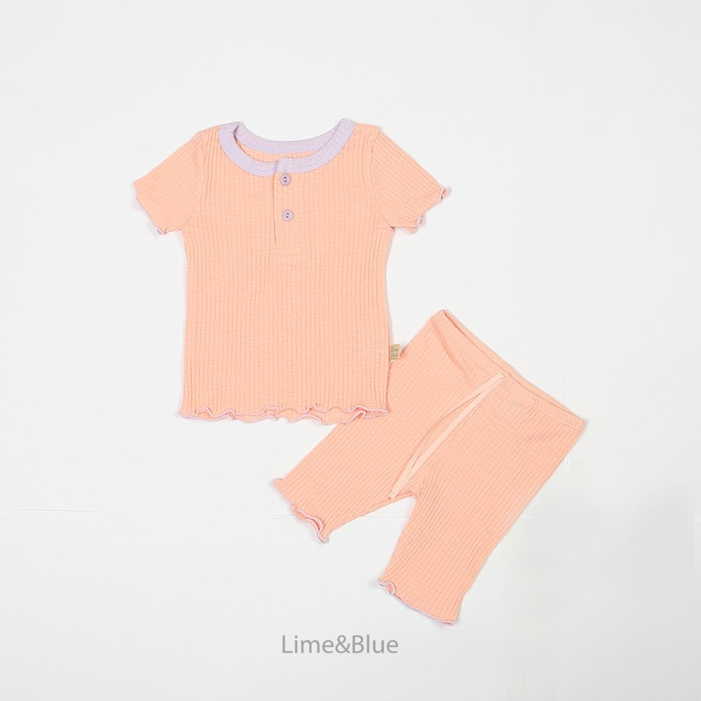 Lime&Blue 套裝 上下 라인앤블루 마쉬멜로반팔실내복-規格圖10