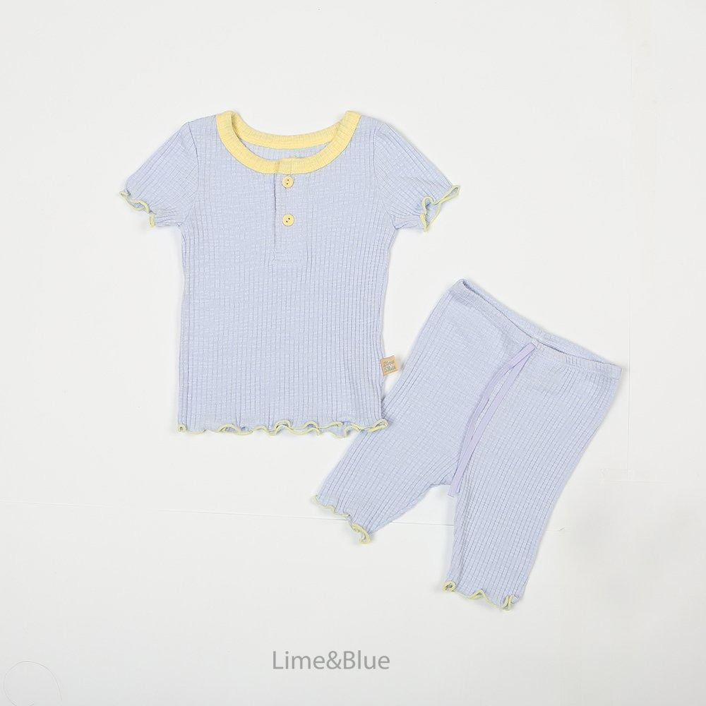 Lime&Blue 套裝 上下 라인앤블루 마쉬멜로반팔실내복-規格圖10