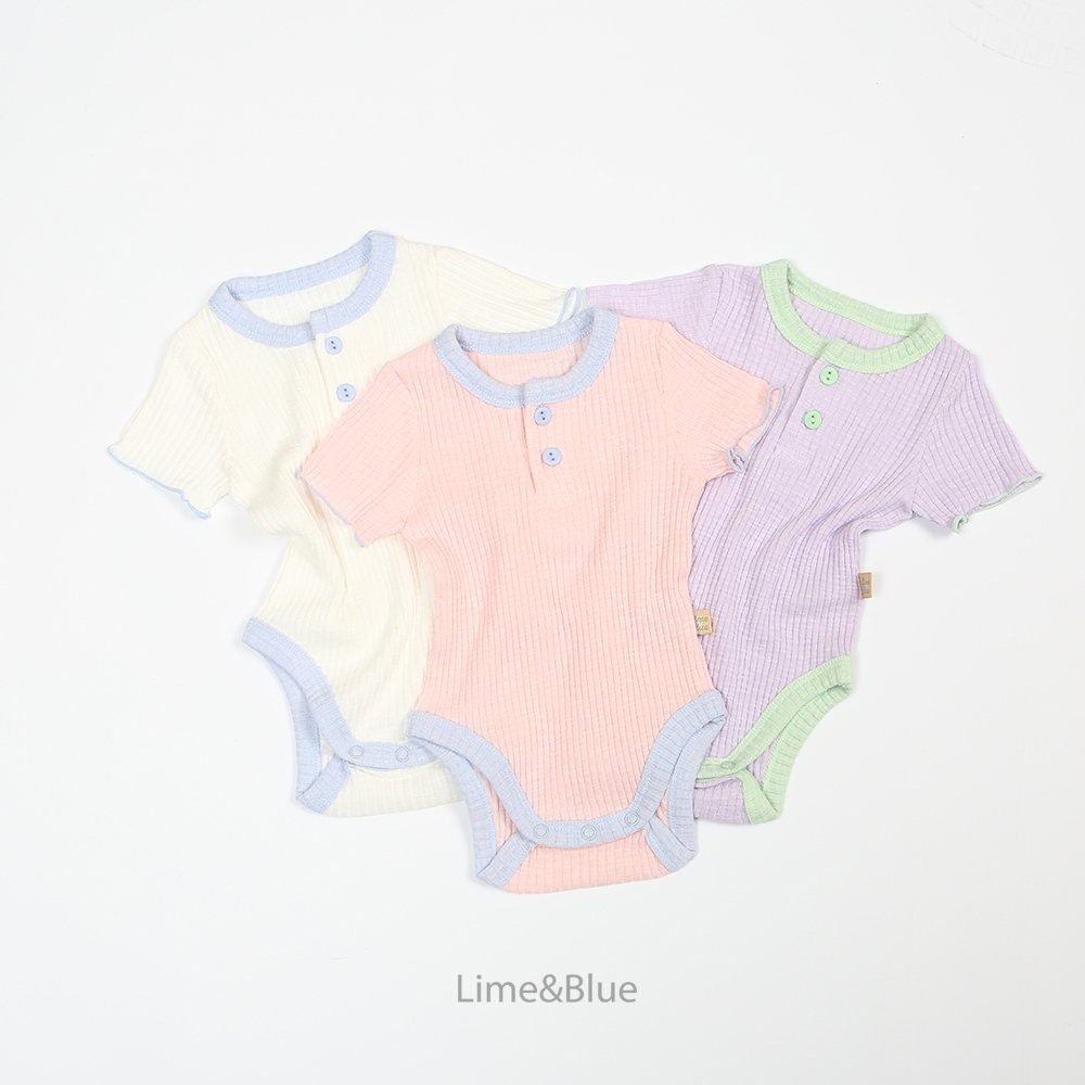 Lime&Blue 包屁衣 라인앤블루 마쉬멜로반팔슈트-細節圖3