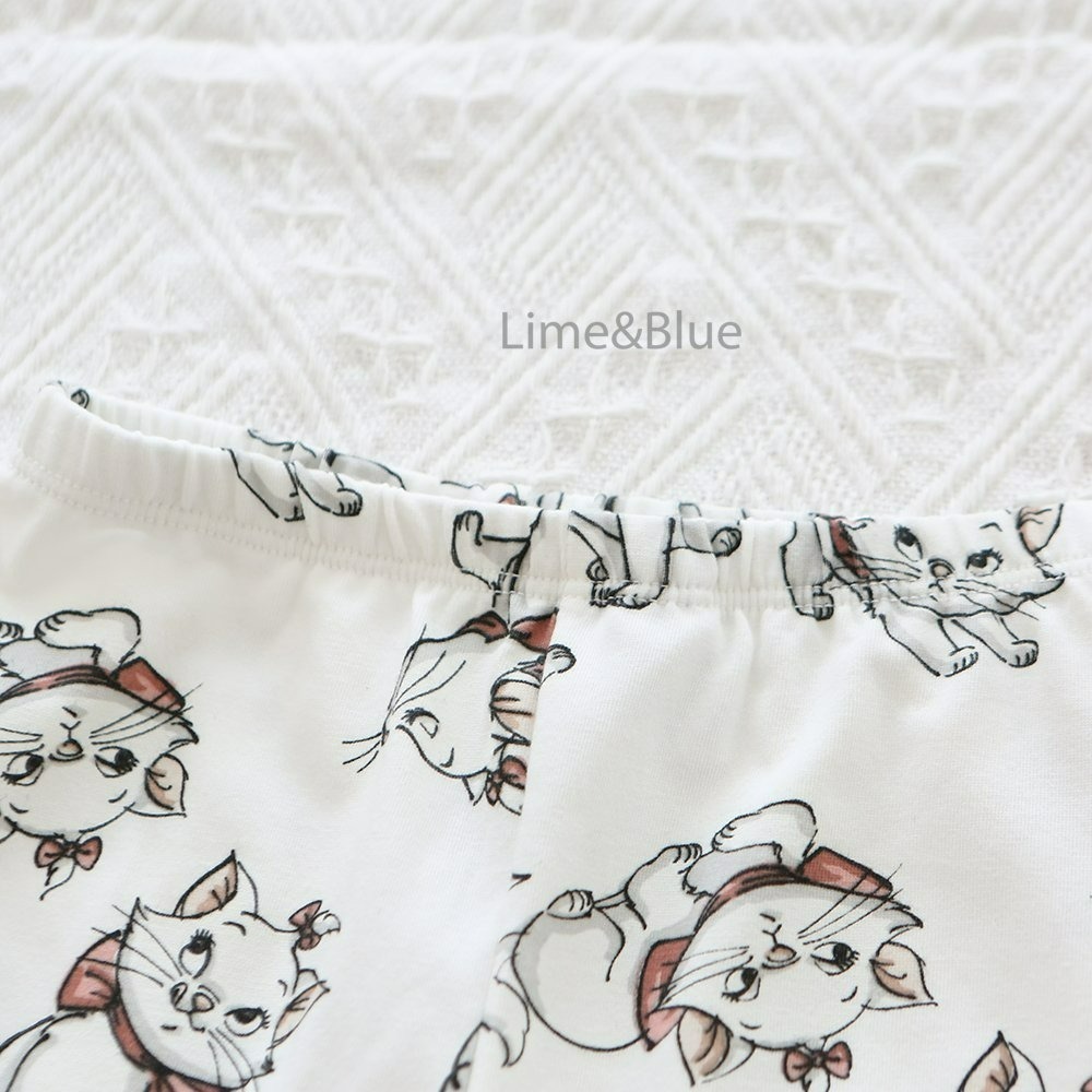 Lime&Blue 套裝 上下 라인앤블루 리본고양이슬림핏실내복-細節圖9
