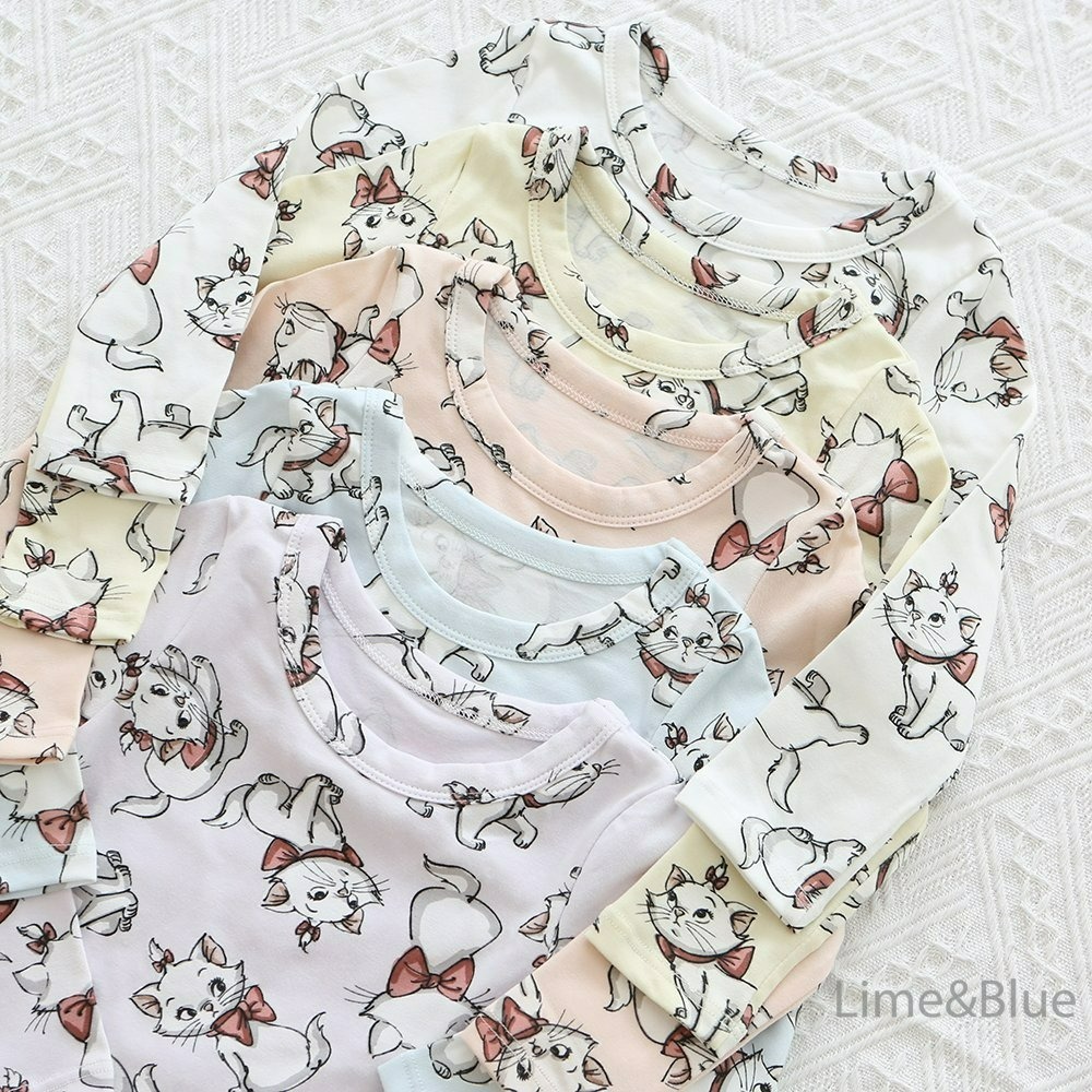 Lime&Blue 套裝 上下 라인앤블루 리본고양이슬림핏실내복-細節圖10