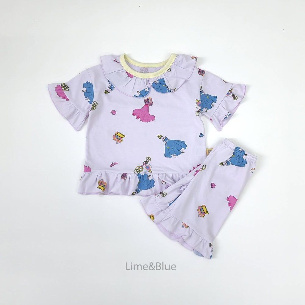 Lime&Blue 套裝 上下 라인앤블루 러브프린세스반팔상하세트-規格圖7