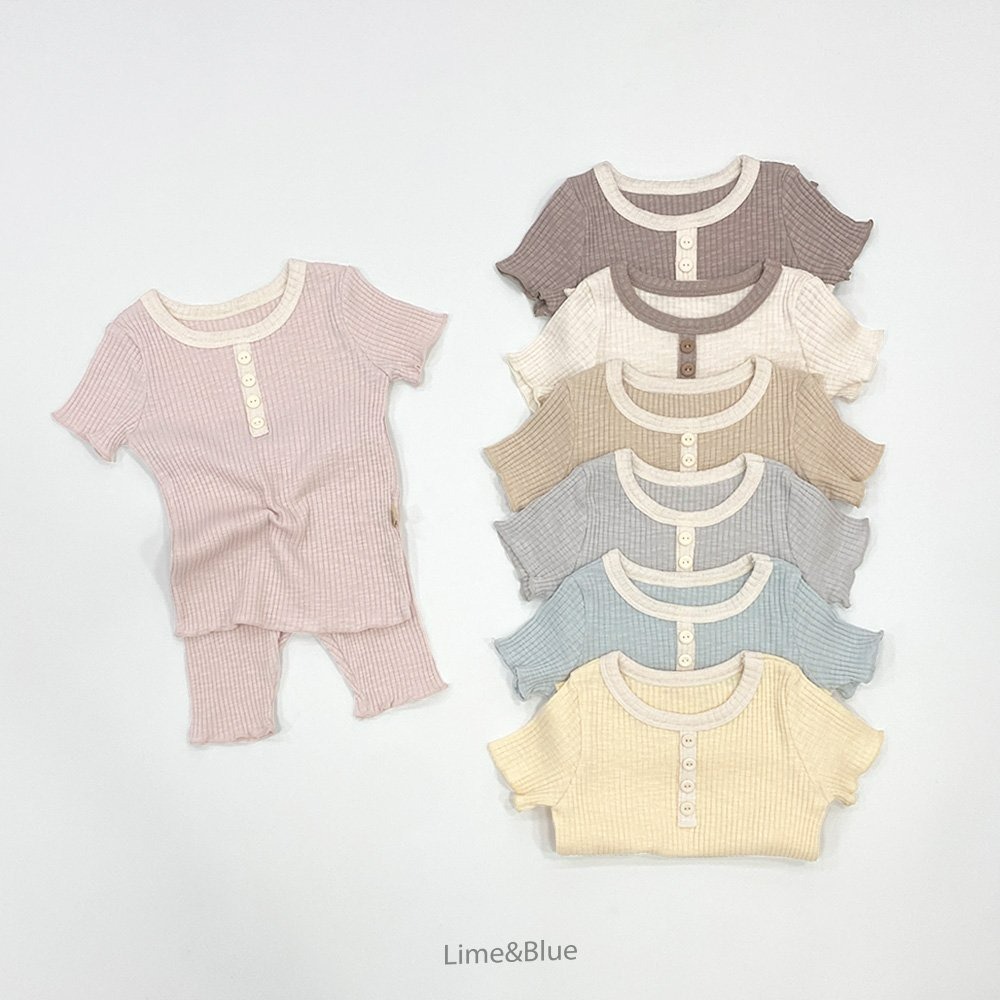 Lime&Blue 套裝 上下 라인앤블루 도브실내복-細節圖5