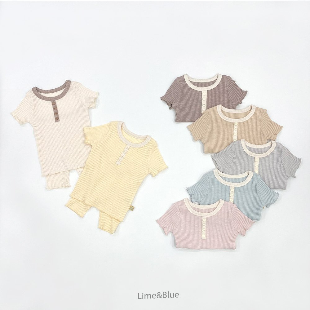 Lime&Blue 套裝 上下 라인앤블루 도브실내복-細節圖6