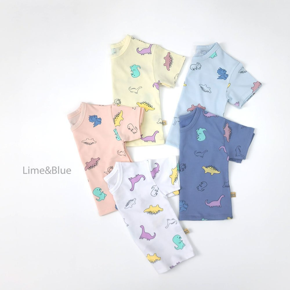 Lime&Blue 套裝 上下 라인앤블루 다이노상하세트-細節圖2