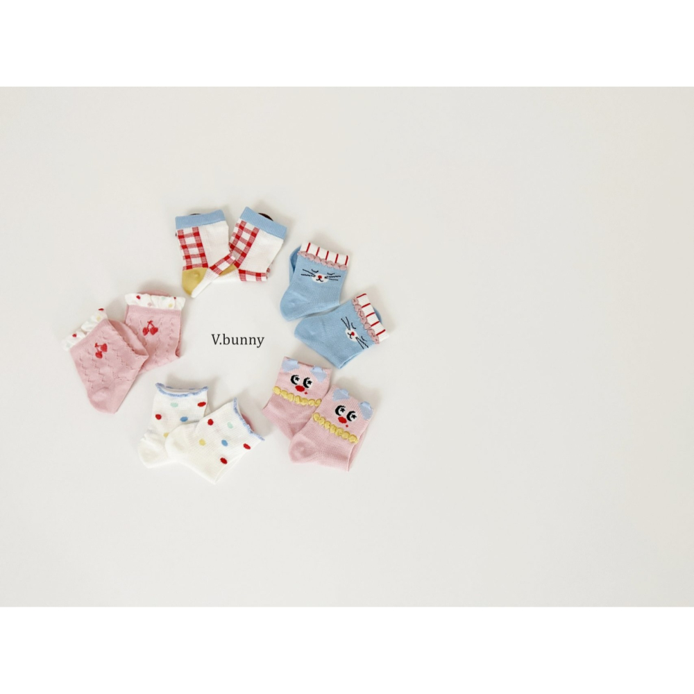V.bunny 襪子 바닐라버니 디어프랜양말세트-細節圖3