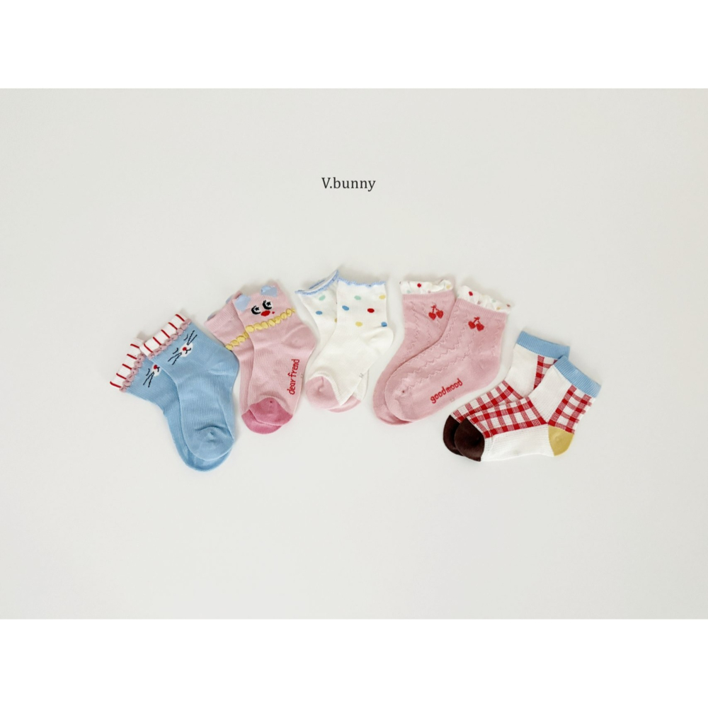 V.bunny 襪子 바닐라버니 디어프랜양말세트-細節圖4