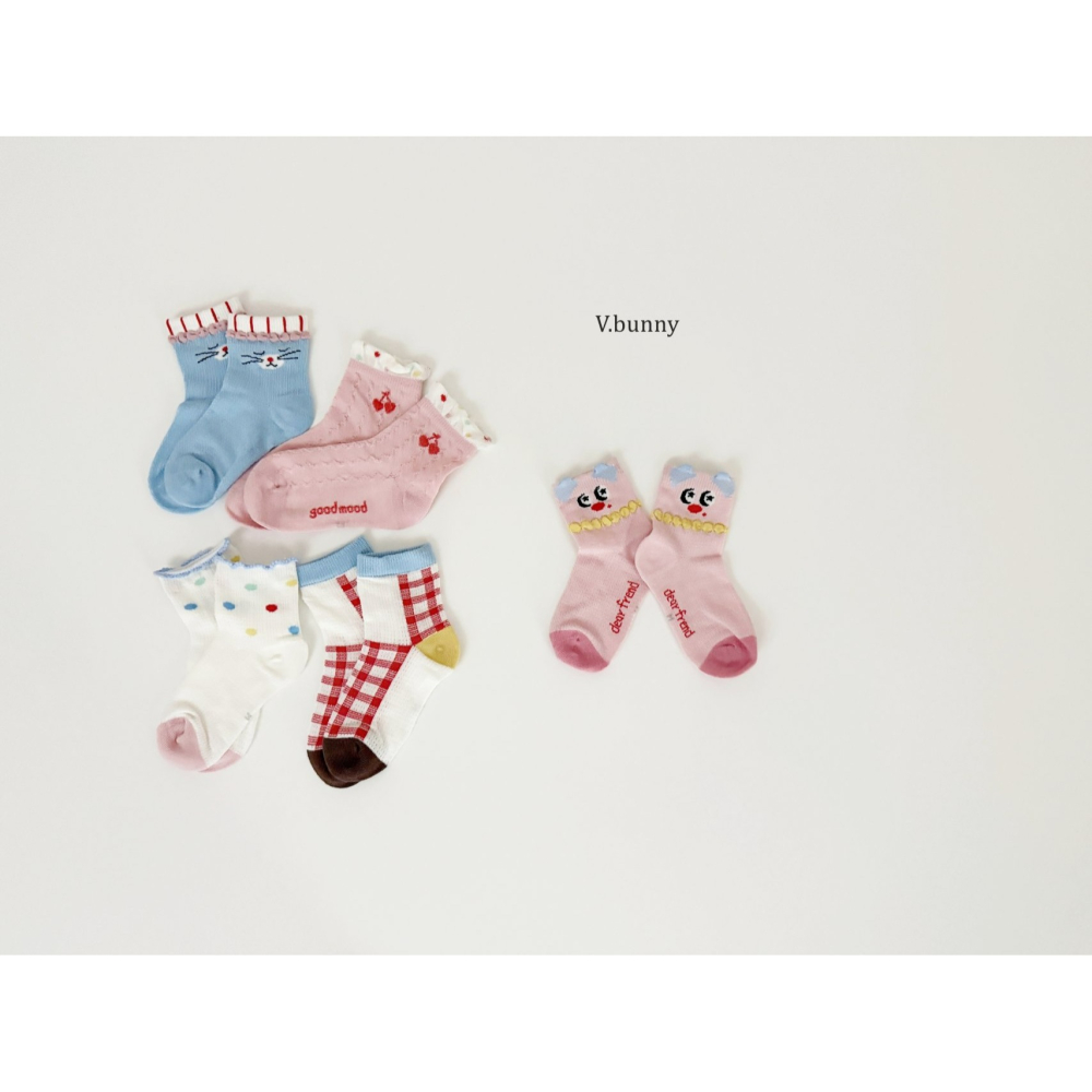 V.bunny 襪子 바닐라버니 디어프랜양말세트-細節圖5