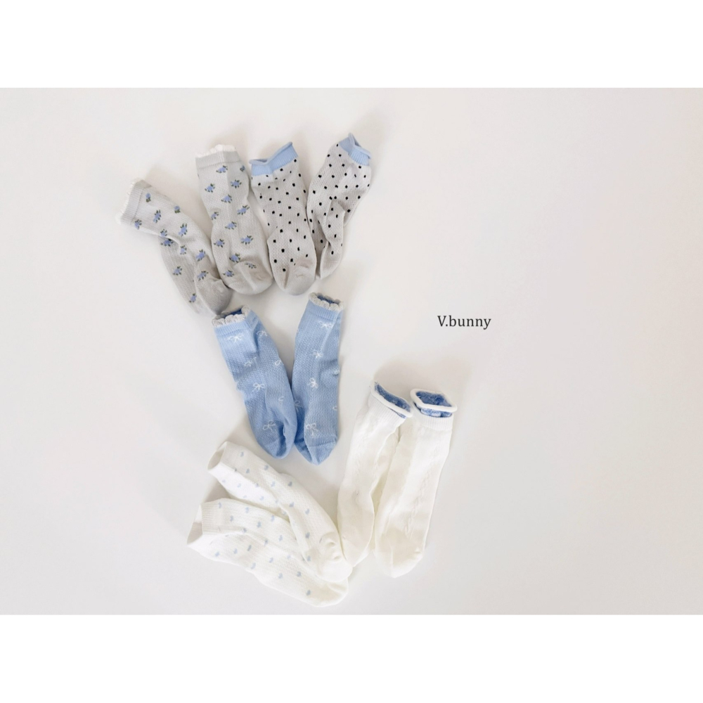 V.bunny 襪子 바닐라버니 레이클양말세트-細節圖5