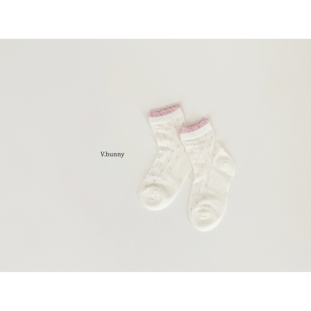 V.bunny 襪子 바닐라버니 밀크리본양말세트-細節圖8