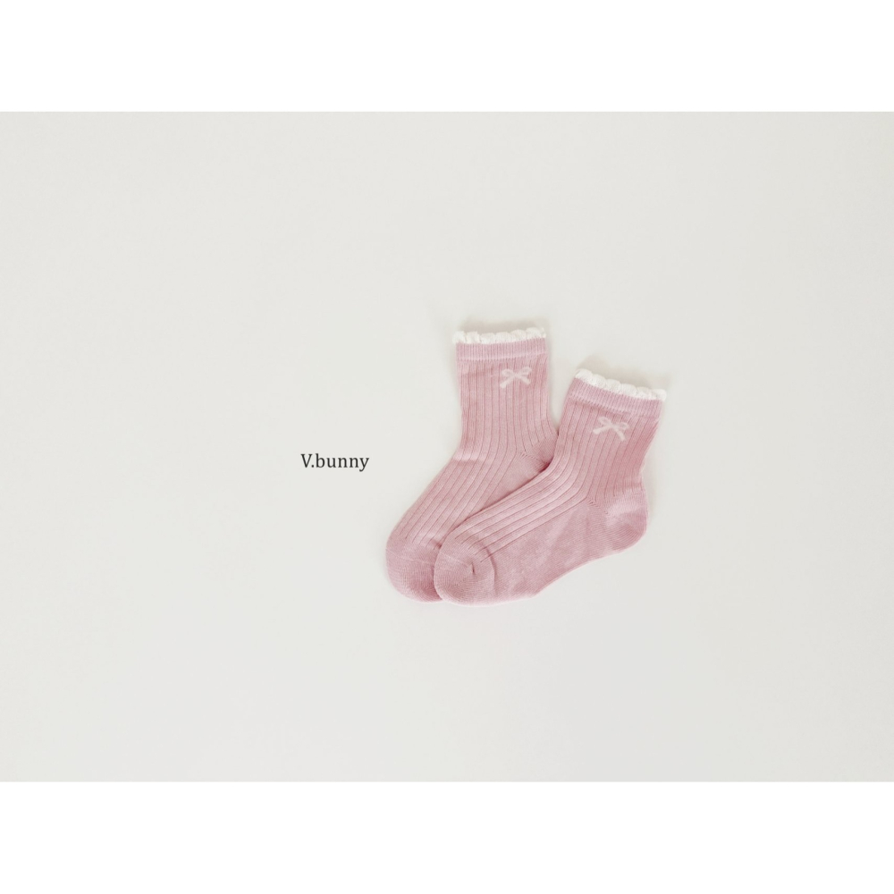 V.bunny 襪子 바닐라버니 밀크리본양말세트-細節圖9