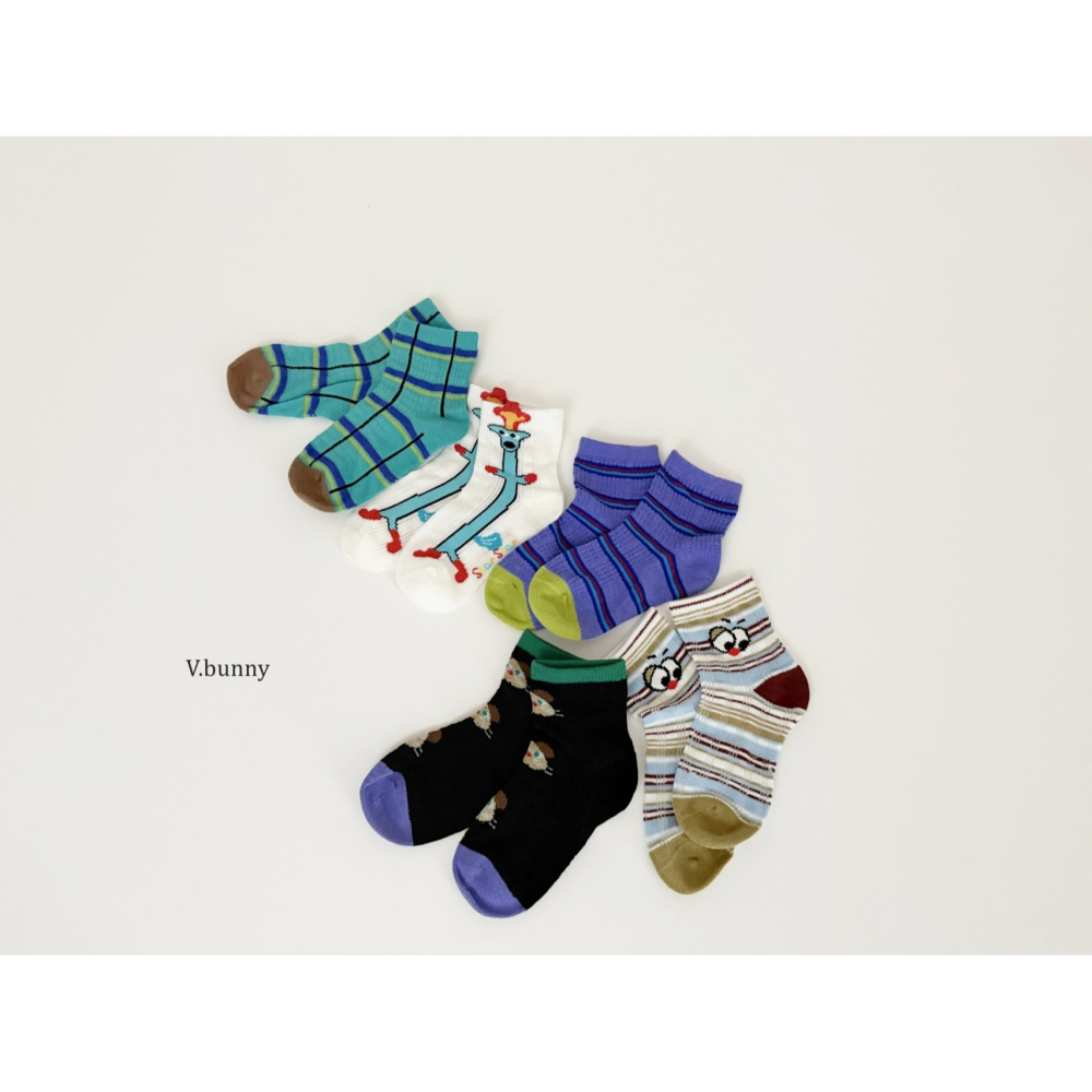 V.bunny 襪子 바닐라버니 애니붐양말세트-細節圖3