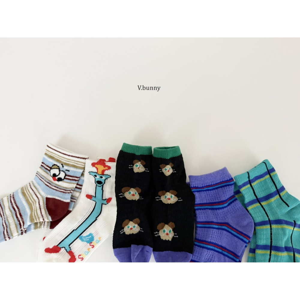 V.bunny 襪子 바닐라버니 애니붐양말세트-細節圖6