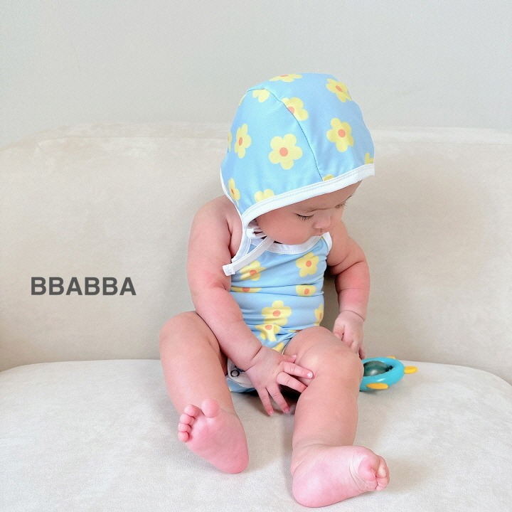 BBABBA 泳衣(含帽) 빠빠 끈수영복-細節圖5