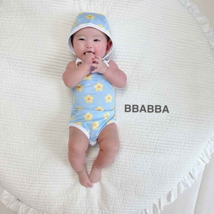 BBABBA 泳衣(含帽) 빠빠 끈수영복-細節圖6