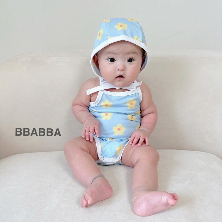 BBABBA 泳衣(含帽) 빠빠 끈수영복-規格圖7