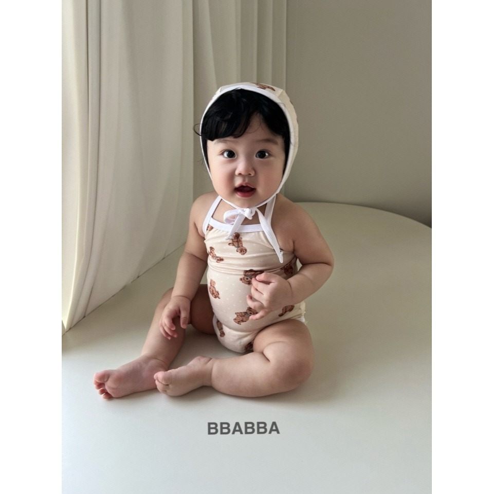 BBABBA 泳裝(含帽) 빠빠 끈수영복-細節圖3