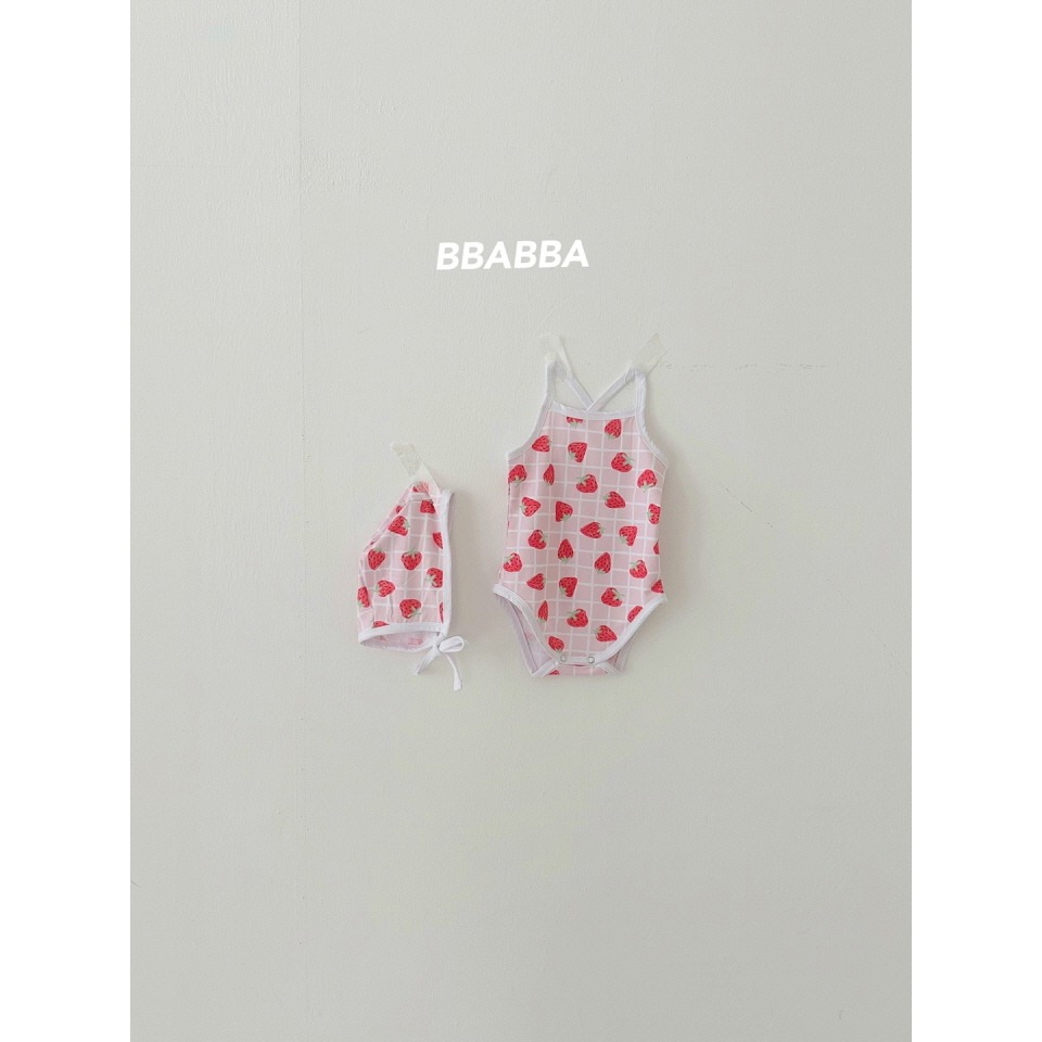 BBABBA 泳裝(含帽) 빠빠 끈수영복-細節圖4